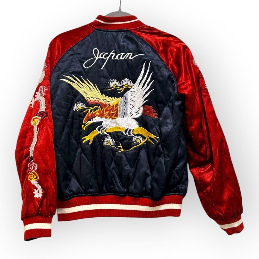 Topshop Rare Reversible Embroidered Sukajan Bomber Jacket – Size 4 (US) - Picture 5 of 6